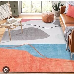 Area Rug - 5x7 Feet Morandi Art Faux Wool Living Room Rugs, Non-Slip. New